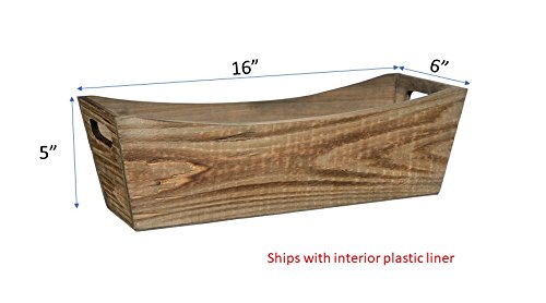 GARDENGOODZ Wood Handled Window Box Planter - Buffalo Brown