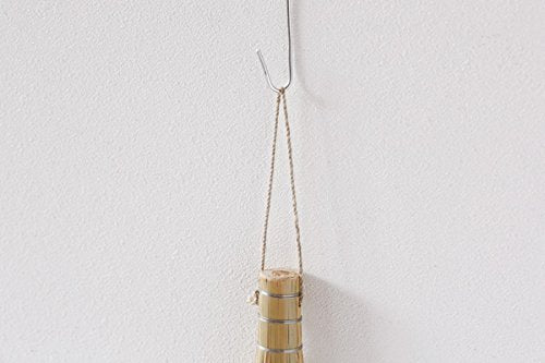 KAGOYA Bamboo Pan Brush (Sasara) – Gentle Scrubber for Cast Iron Skillets & Woks, Durable Natural Cleaning Brush, 4.7 inch with Hanging Loop