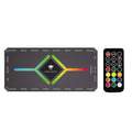 Jungle Leopard ARGB and PWM Black Fan Hub Controller, 1 to9 Ports for A-RGB &PWM Case Fan Hub with Controller and SATA Power Input, Magnetic backplane Splitter 5V/3PIN Adapter