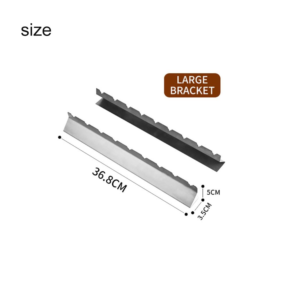 Stainless Steel Kebab Rack for BBQ Skewers, Shish Kabob Grilling Holder, 1 Pair