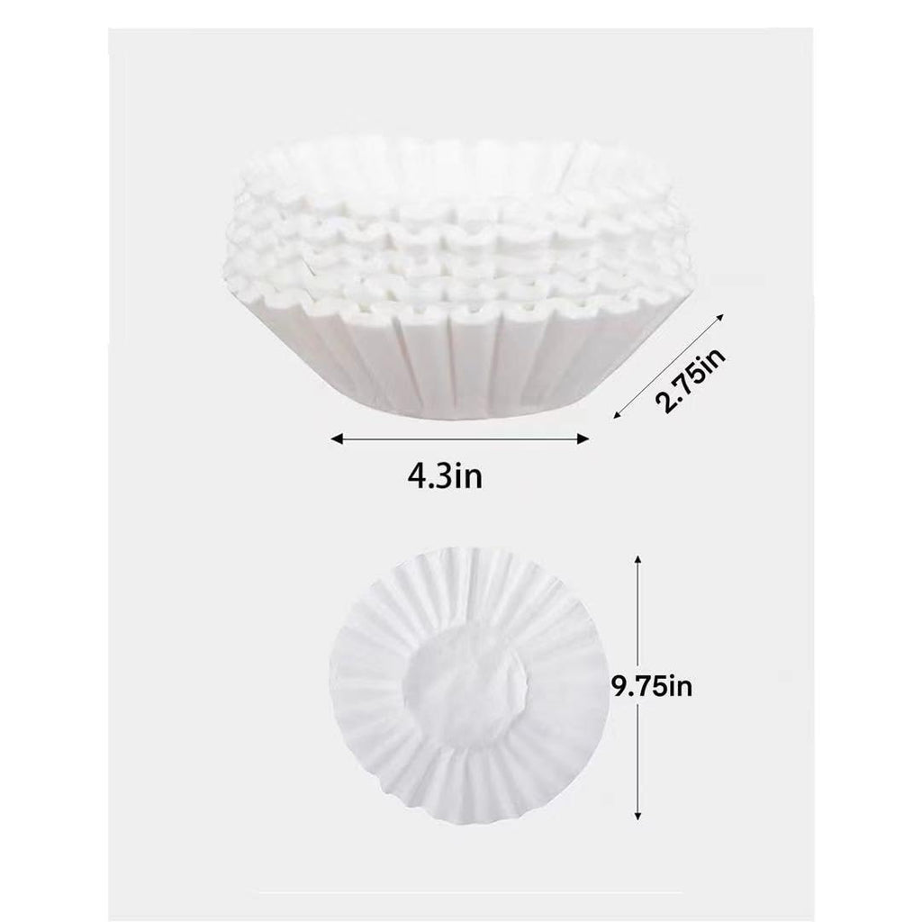 12-Cup Commercial Coffee Filters, Large Coffee Filters，Premium Quality, (9 ¾ Inch x 4 ¼ Inch) All-Natural, Big & Tall Filters Compatible with Coffee Machines - Woman Owned（300 Pack）