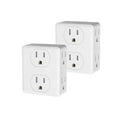 6 Outlet Extender, HITRENDS Multi Plug Outlet Extender, 2 Pack 3-Prong Wall Plug Multiple Outlet Splitter for Cruise Ship Home Office Dorm Room Essential