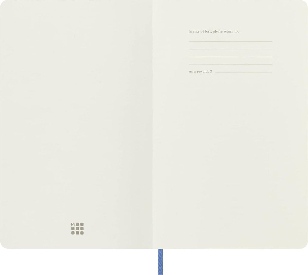 Moleskine Classic Notebook, Large, Ruled, Hydrangea Blue, Soft Cover (5 X 8.25)