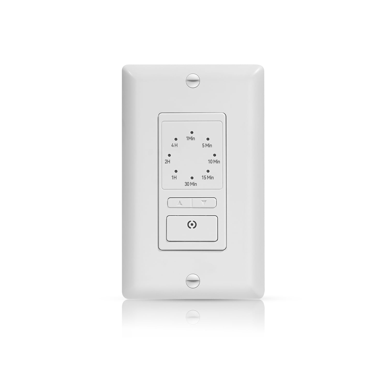 ECOELER Countdown Timer Switch, 1-5-10-20-30-60 Min, 2-4 Hour, in-Wall Timer Switch with Constant On Mode for Bathroom Fans and Lights, Neutral Wire Required, ETL Listed, White
