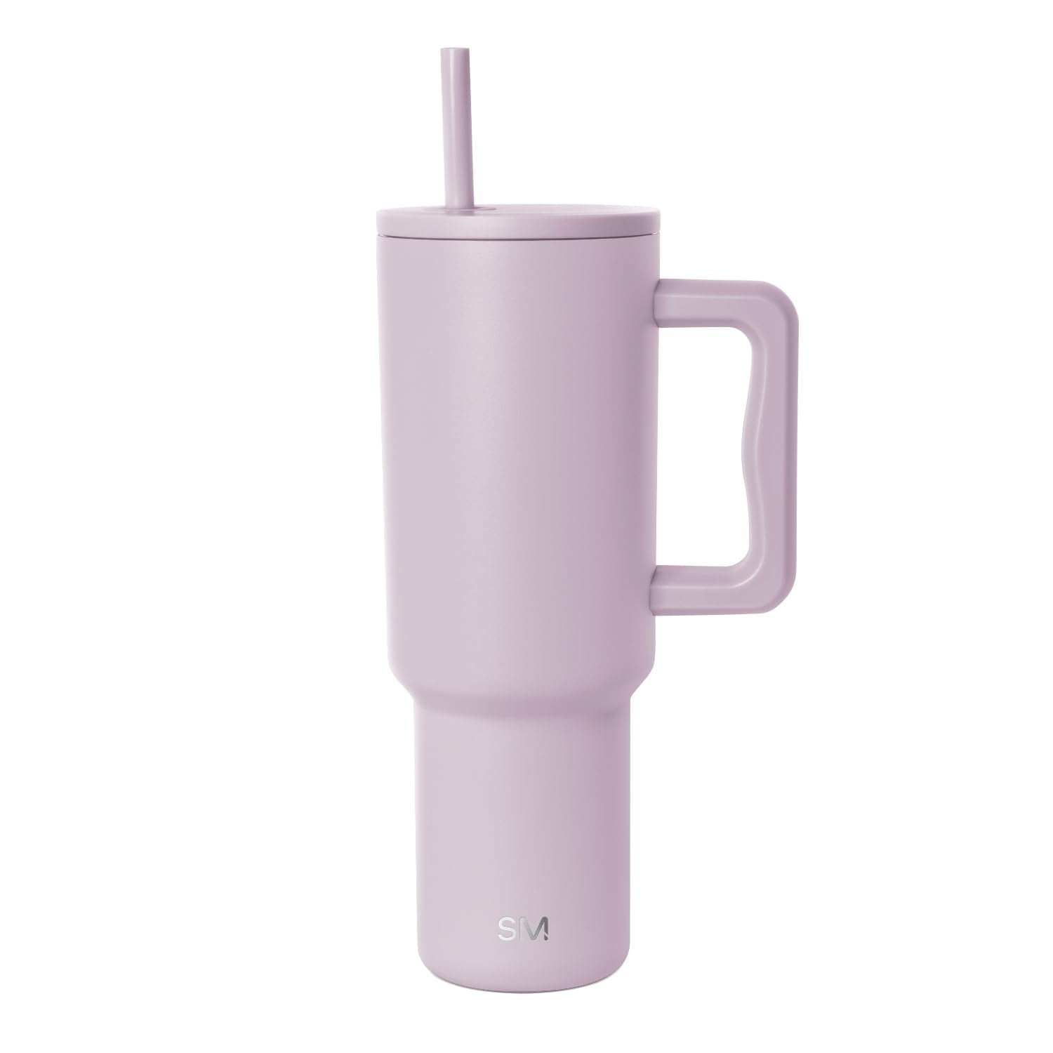 Simple Modern 40 oz Trek Tumbler with Handle and Straw | Insulated Stainless Steel Water Bottle Iced Coffee Cup Travel Mug | 40 oz | Lavender Mist