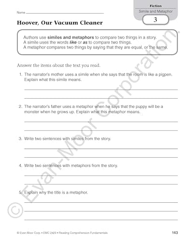 Reading Comprehension Fundamentals, Grade 3