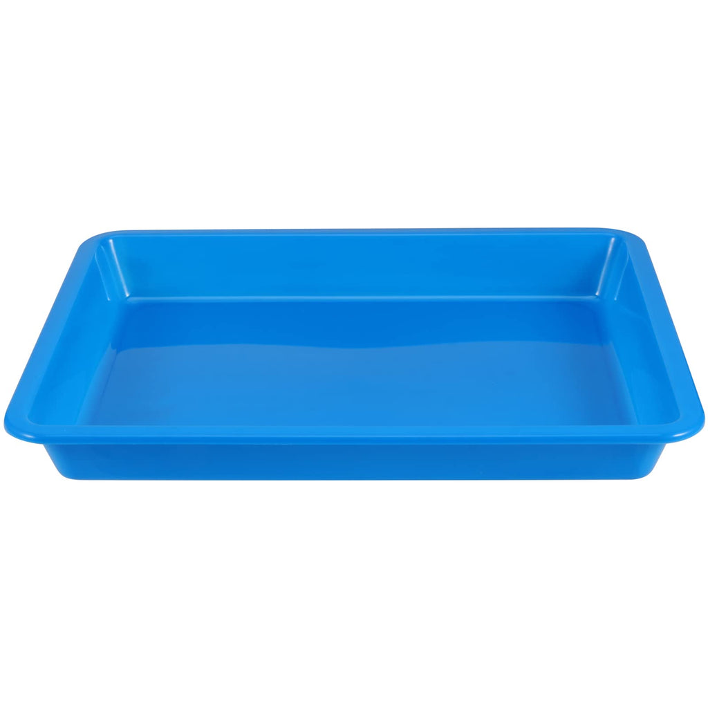 JOIKIT 10 Pack 10.8 x 8.3 Inch Multicolor Plastic Art Trays, Art and Crafts Organizer Tray, Activity Organizer Serving Tray for Beads, Painting, Blocks, DIY Project