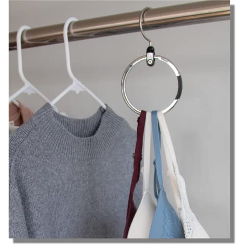 Rolly Hanger® Closet Space Saver – Premium Rotating Aluminum Organizer for Belts, Ties, Hats & Handbags – Heavy Duty 360° Swivel – Declutter & Maximize Storage (1 Pack)