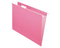 Pendaflex Hanging File Folders, Letter Size, Pink, 25-Pack, Durable Paper Stock, Coated Rods, Lighter Interior to Prevent Misfiling, for Home or Office Filing Systems