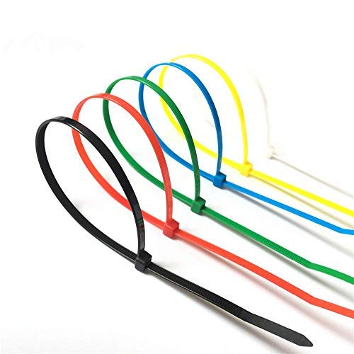 1200 Pieces Zip Ties, Multi-Purpose Assorted Colored Self-Locking Nylon Cable Zip Ties in 12 Different Colour for Home Office Garden Garage and Workshop,4 inch