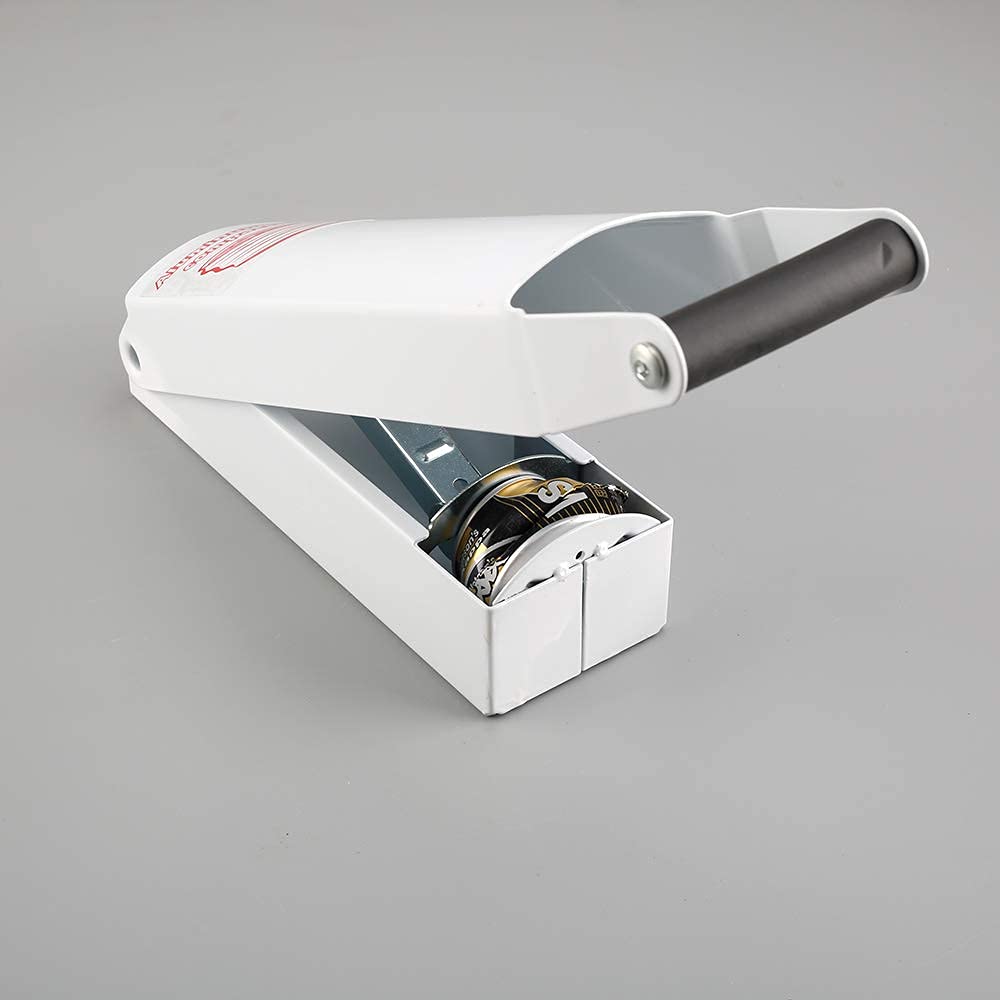 Chambridge Aluminum Can Compactor White – 8/12/16OZ Metal Can Crusher Heavy-Duty Wall-Mounted Smasher for Aluminum Seltzer, Soda, Beer Cans and Bottles for Recycling