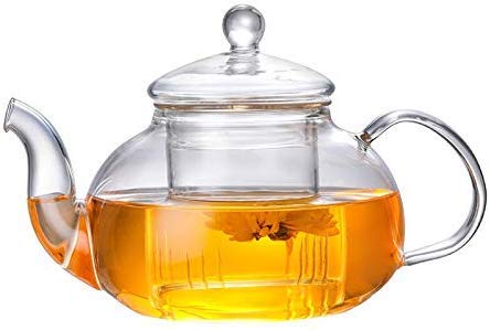Cuisiland Elegant 800ml Removable Glass Filter Borosilicate Glass Teapot
