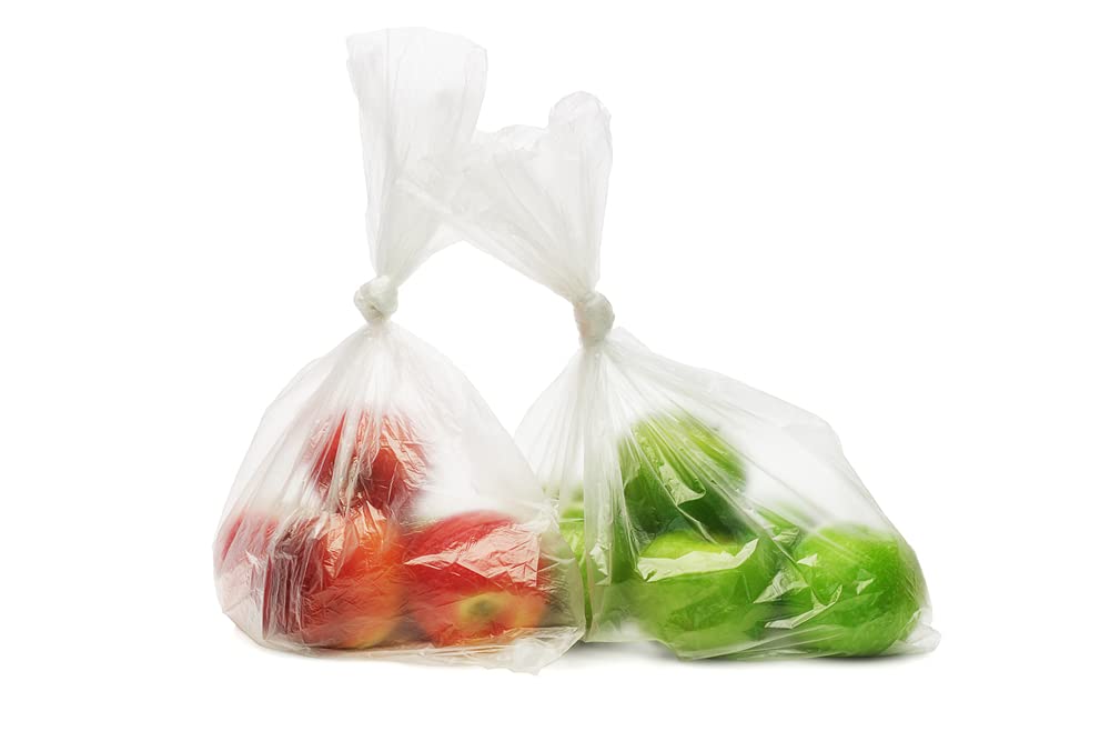 2 Rolls 700 Bags - 30x50cm(12x20in) Clear Plastic Bags for Groceries, Transparent Produce Bag for Fruits Vegetable Kitchen Food Storage, Small Reusable Poly Packing Bags
