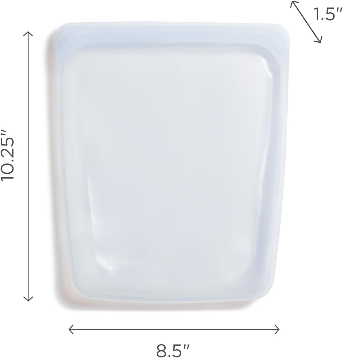 Stasher Premium Silicone Reusable Food Storage Half Gallon Bag, Clear, Microwave, Sous Vide, Dishwasher, Oven and Freezer Safe, BPA Free, Leak-Free, Eco-Friendly, 64 Oz