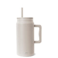 Simple Modern Tumbler with Handle and Straw | Insulated Stainless Steel Large Water Jug | Gifts for Women & Men | Trek Collection | 50oz | Almond Birch