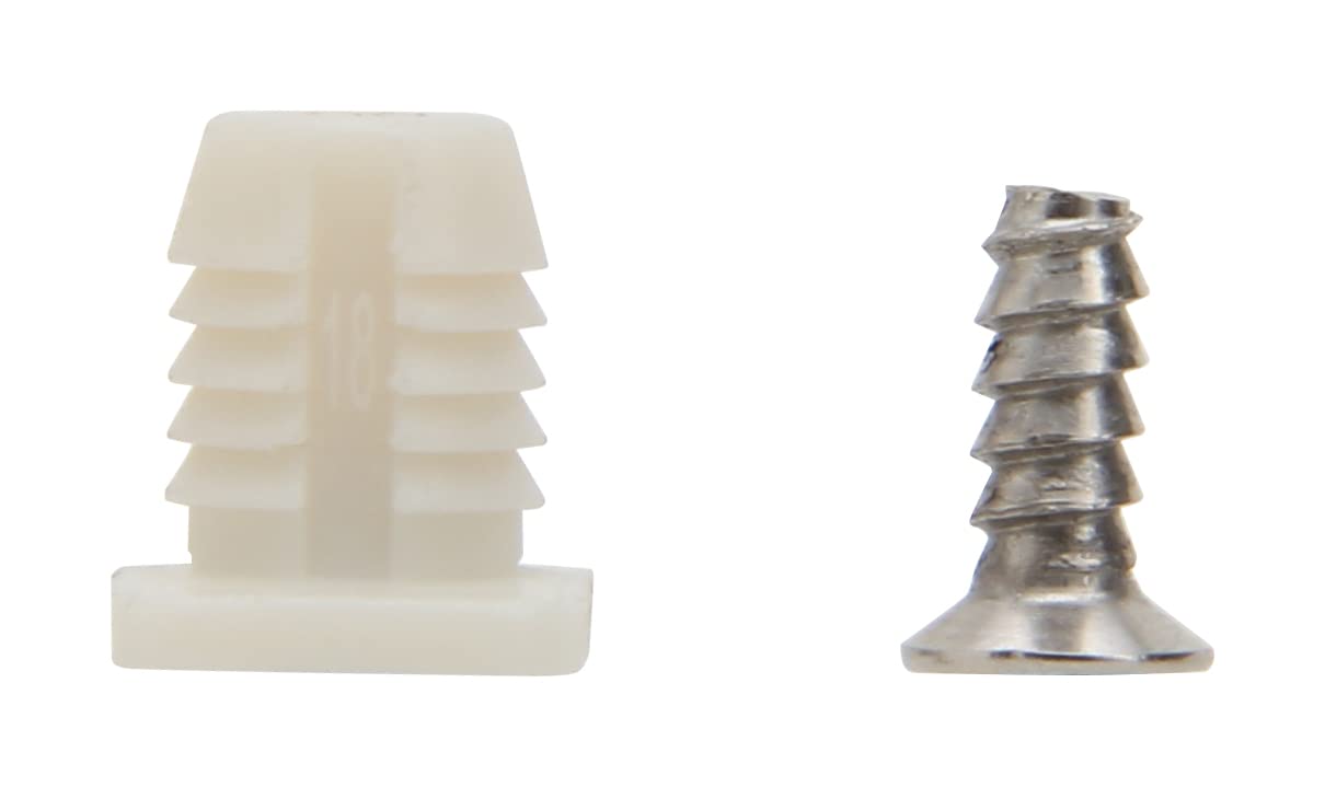 Silverline Hardware Silverline 8mm Plastic Hinge Dowel Inserts with Screws,50 Pcs