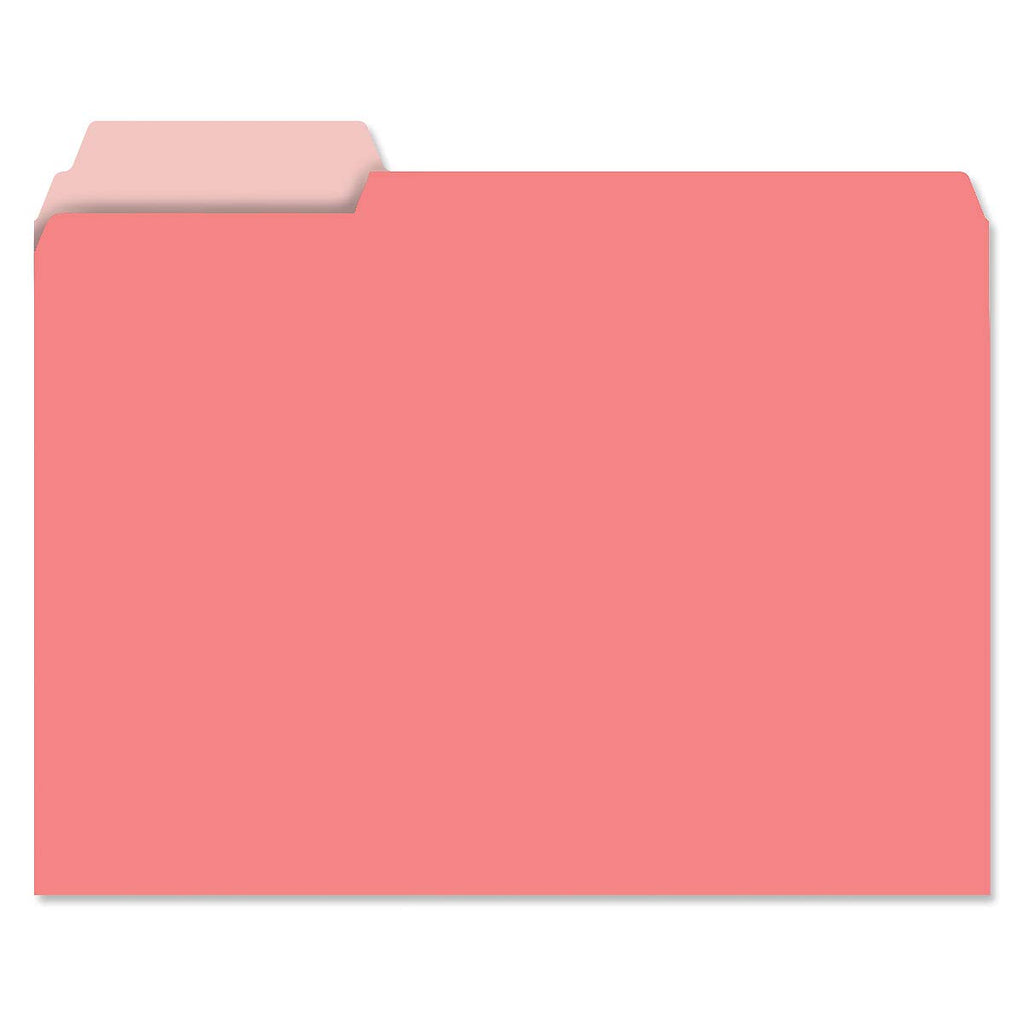 Current Charcoal & Coral File Folders Value Pack - Bulk Set of 24, 6 Pretty Decorative Designs, 1/3 Cut Tabs, Heavy-Duty Paper Stock, Office Supplies for Home & Work, 9-½” x 11-¾” Letter Size
