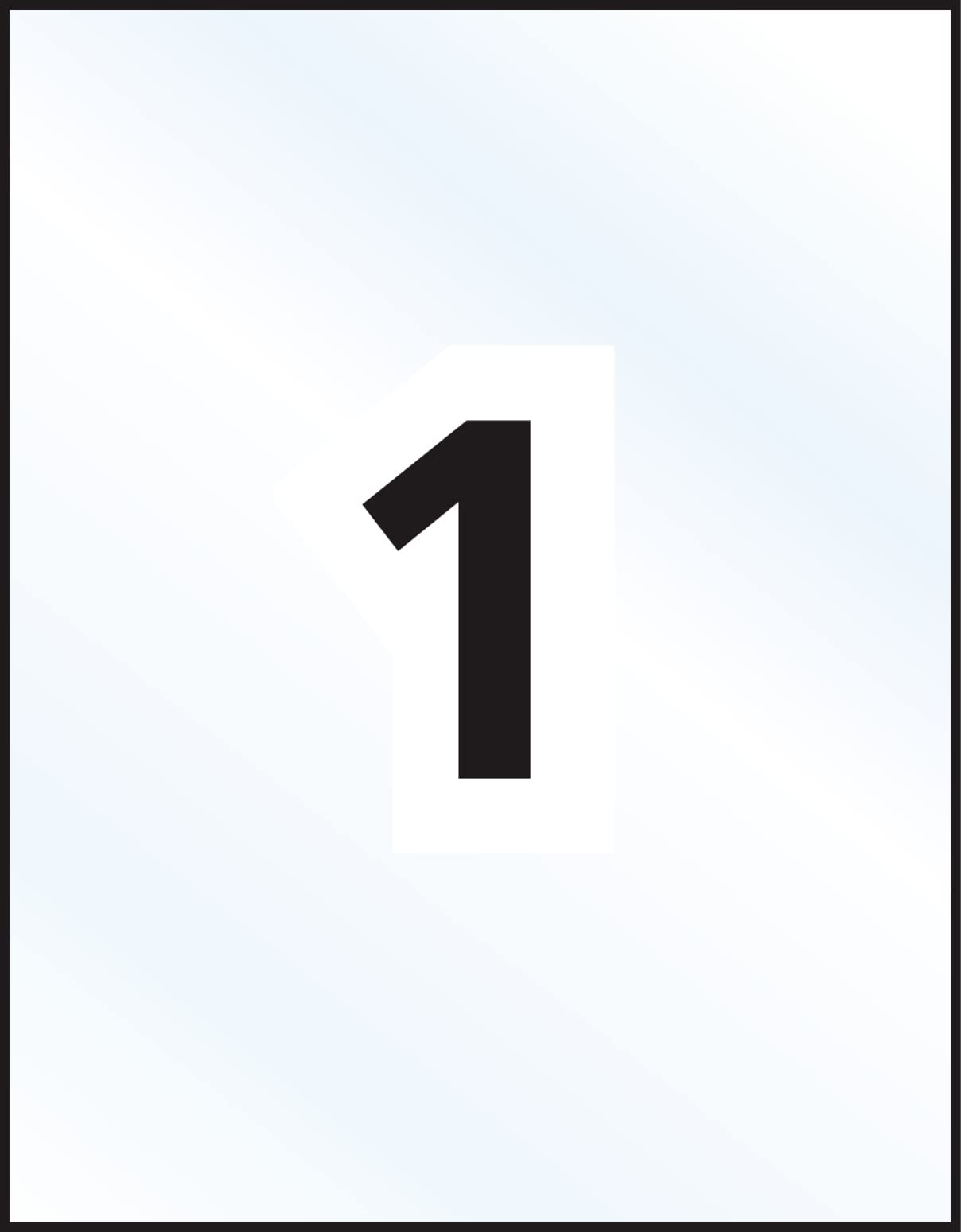 AVERY Clear Full-Sheet Shipping Labels for Laser and Inkjet Printers, 8.5" x 11", Glossy Clear, Rectangle, 10 Labels, Permanent (7665) Made in Canada