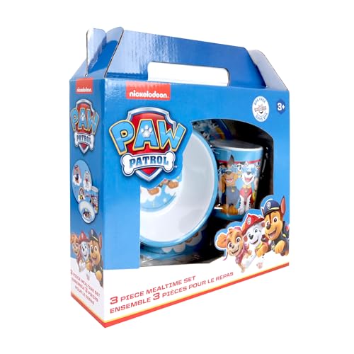 PAW Patrol 3PC Melamine DINNERWARE Set in Gift Box
