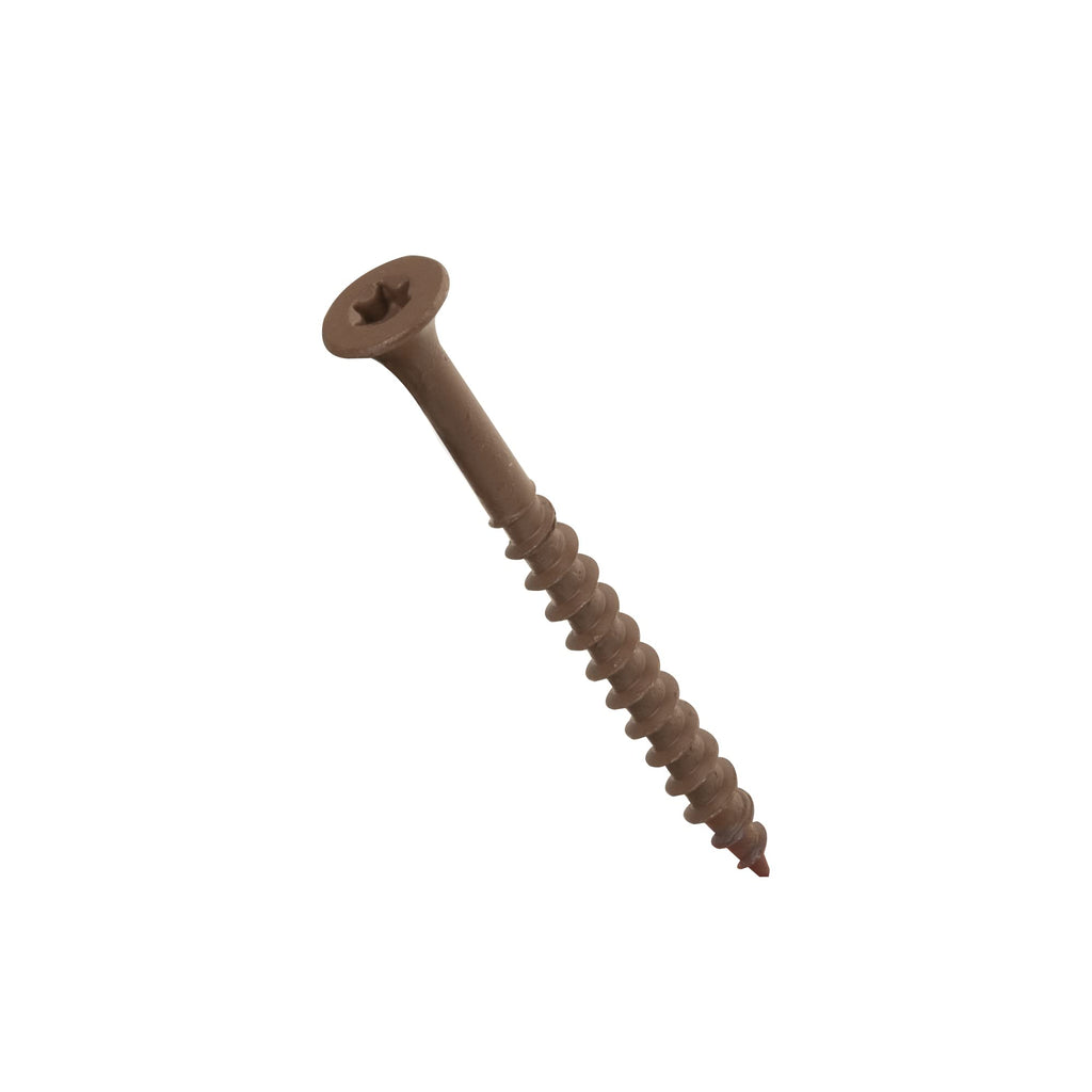 Nuvo Iron Deck Screws Box #8 x 2-400 Count, Brown