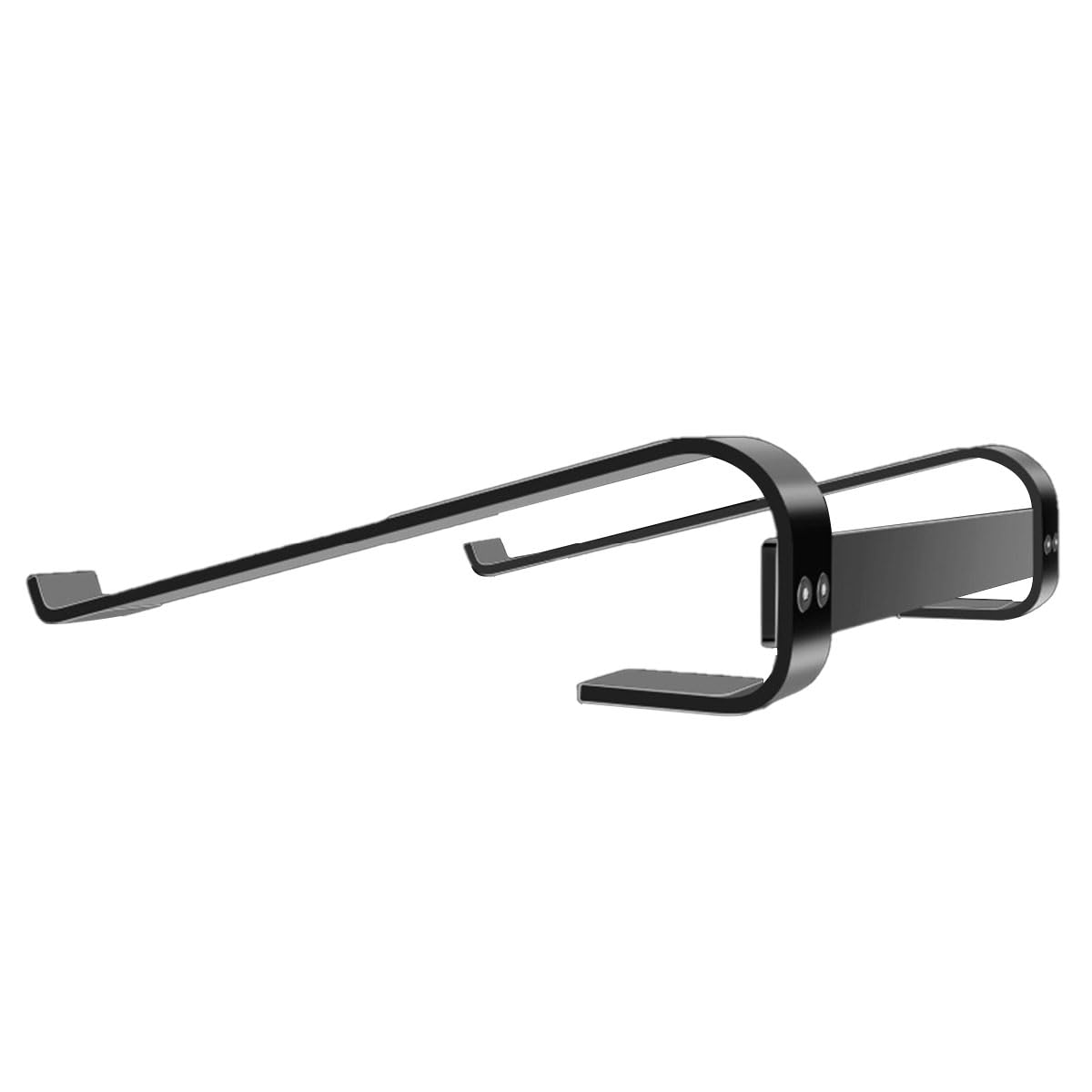 MMOBIEL Laptop Stand - Riser 10 to 18 inches - Ventilated Laptop Holder Universal - Stand for Desk Compatible with MacBook, Notebook, ASUS and More - Incl. Tools - Black Aluminum