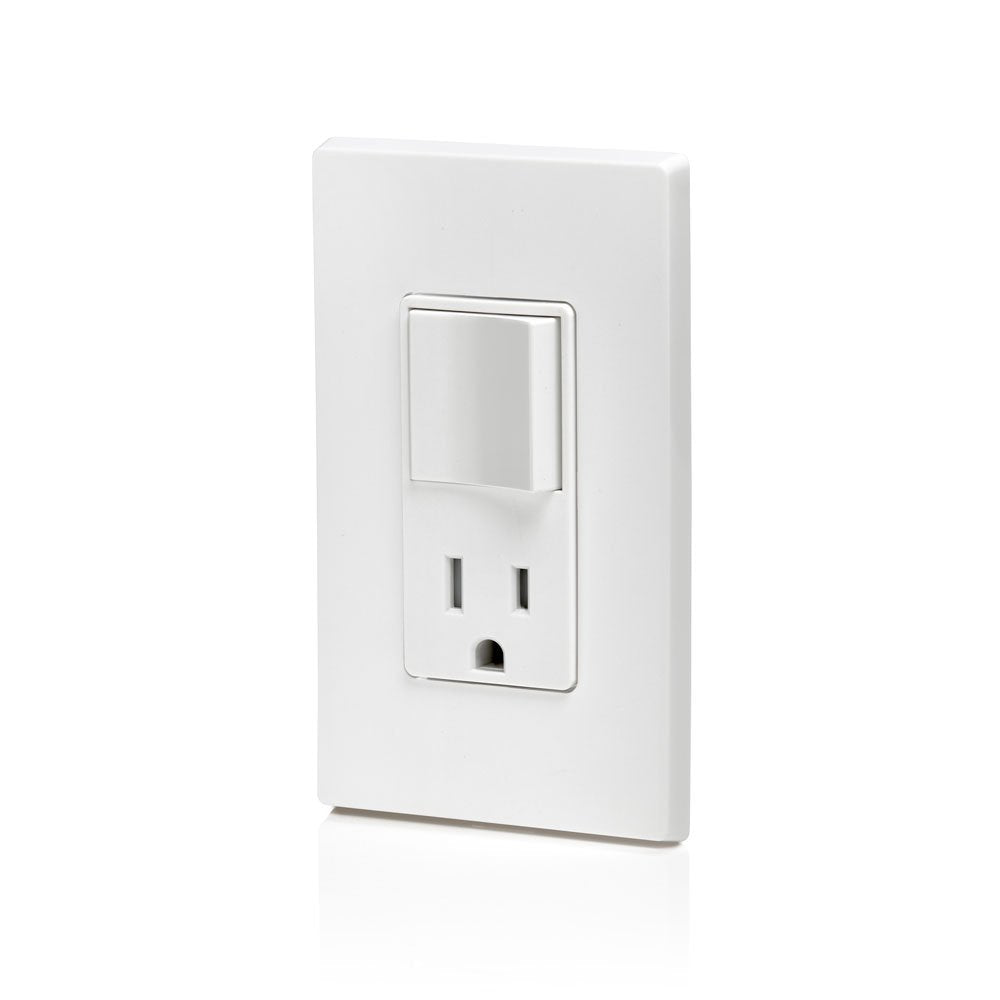 Leviton Decora Switch and Receptacle Combination, Tamper-Resistant, Commercial Grade, T5625-W, White
