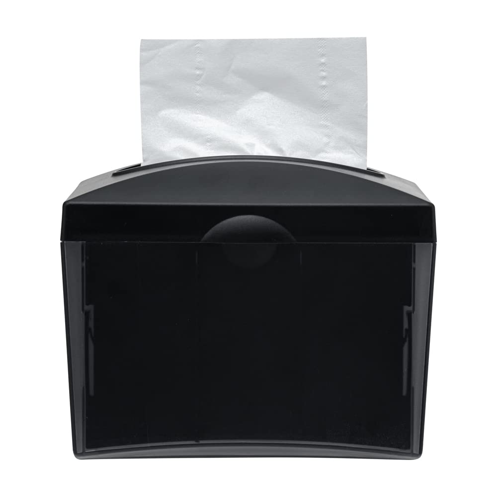 7.5 x 6 x 6.3 Inch Napkin Holders, 1 Rectangle Napkin Dispenser - Tabletop, Easy Access, Gray Plastic Commercial Napkin Dispensers, Refillable, For Countertops