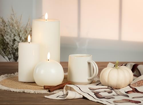 Abbott Collection Luxlite LED Flameless Wax Ball Candle - Sand (4" D)