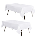 MYSKY HOME 2 Pack White Table Cloths Rectangular 60 x 84 Inch, Nappe de Table Rectangulaire Table Cloth Machine Washable Polyester, Tablecloth Table Cover for Dining Buffet Parties Picnic Weddings
