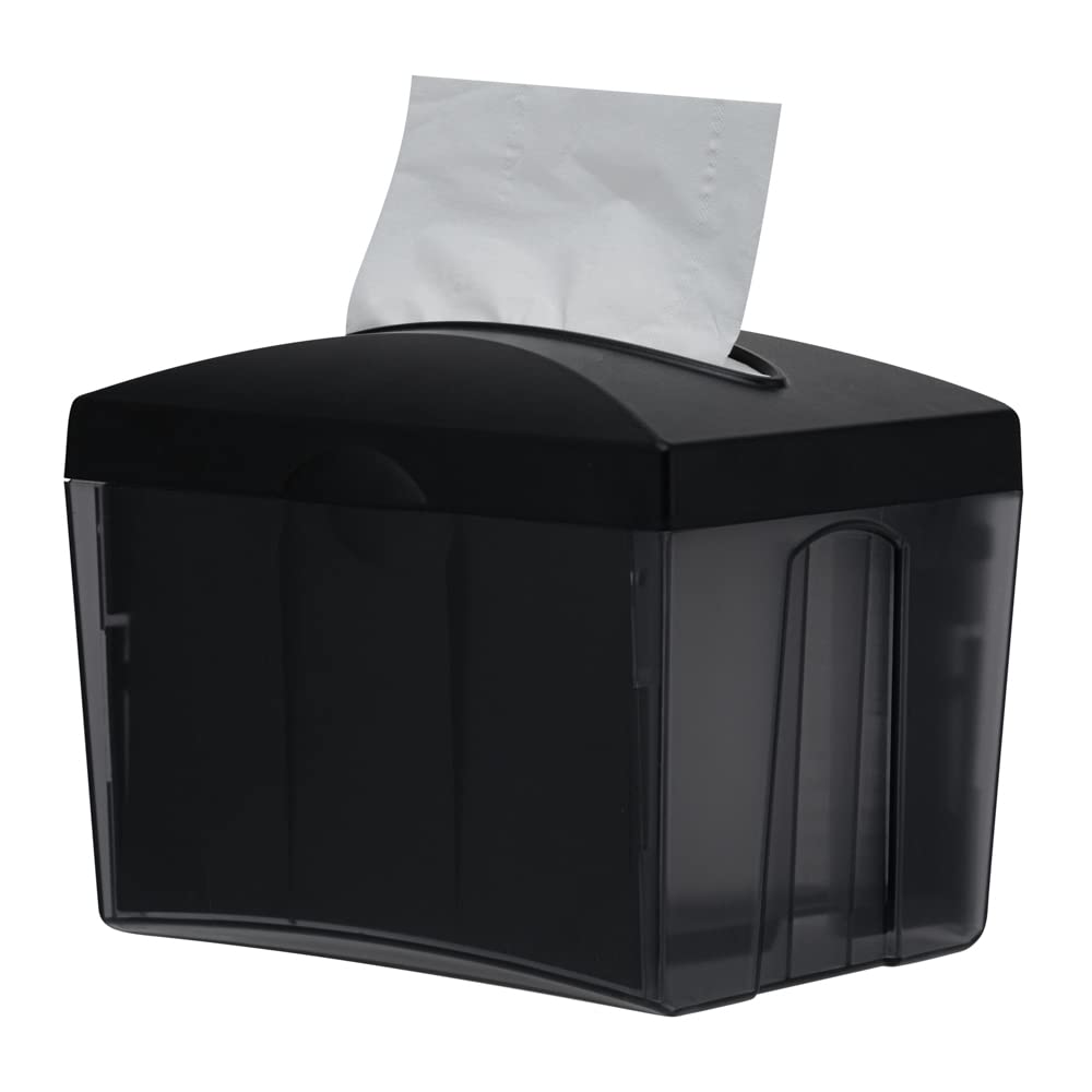7.5 x 6 x 6.3 Inch Napkin Holders, 1 Rectangle Napkin Dispenser - Tabletop, Easy Access, Gray Plastic Commercial Napkin Dispensers, Refillable, For Countertops