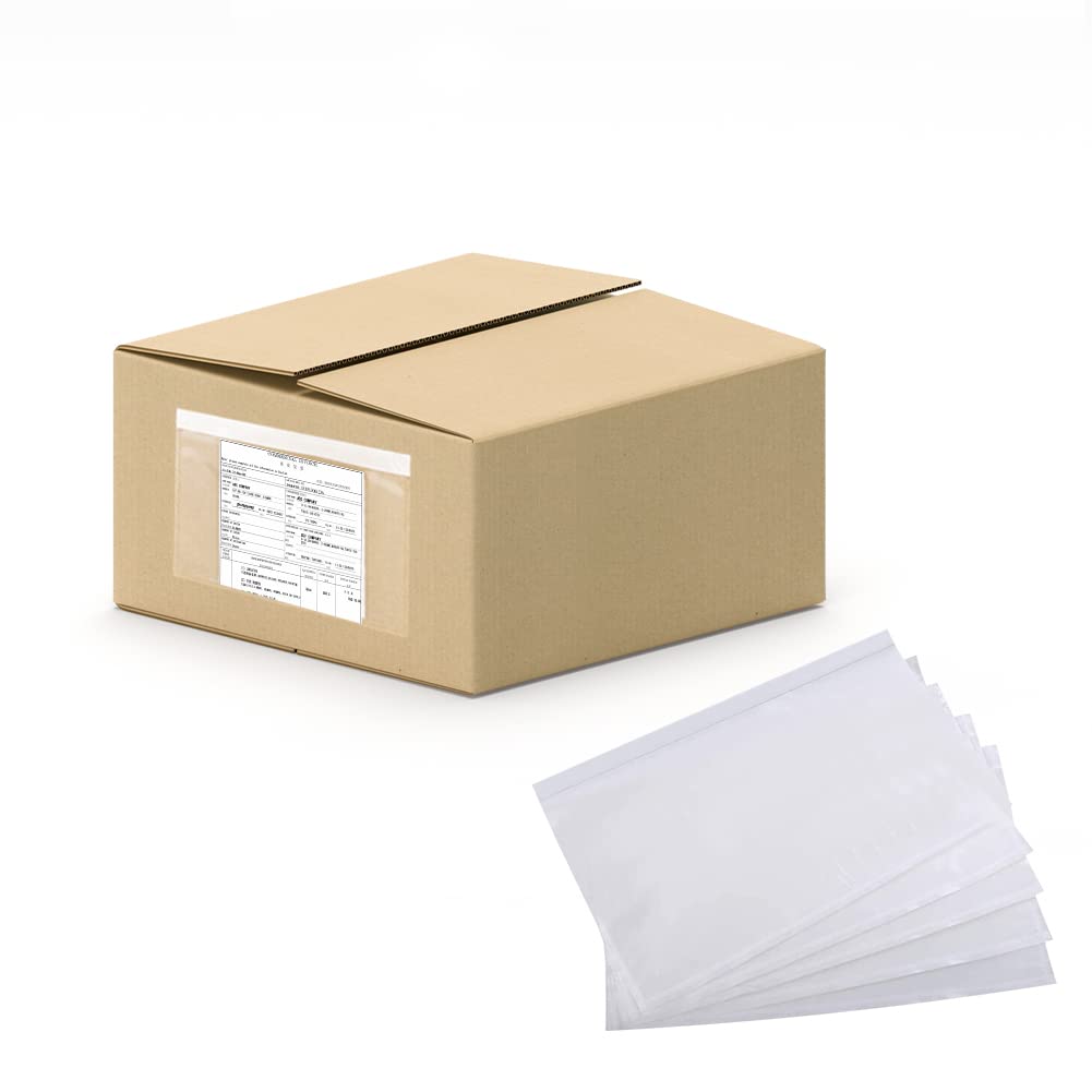 OausTect 6" x 9" Packing Slip Envelope Pouches,Clear Adhesive Top Loading Packing List - 200 Packs, Shipping Label Sleeves