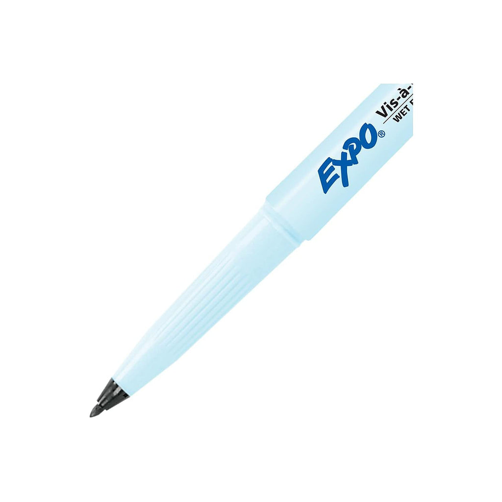 EXPO Wet Erase Markers, Semi-Permanent Markers, Black, Ultra Fine Tip, 12 Count