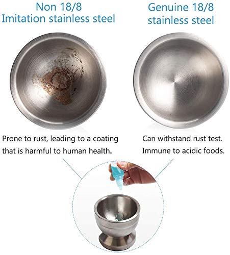 Tera 18/8 Stainless Steel Mortar and Pestle with Brush,Pill Crusher,Spice Grinder,Herb Bowl,Pesto Powder 250ml