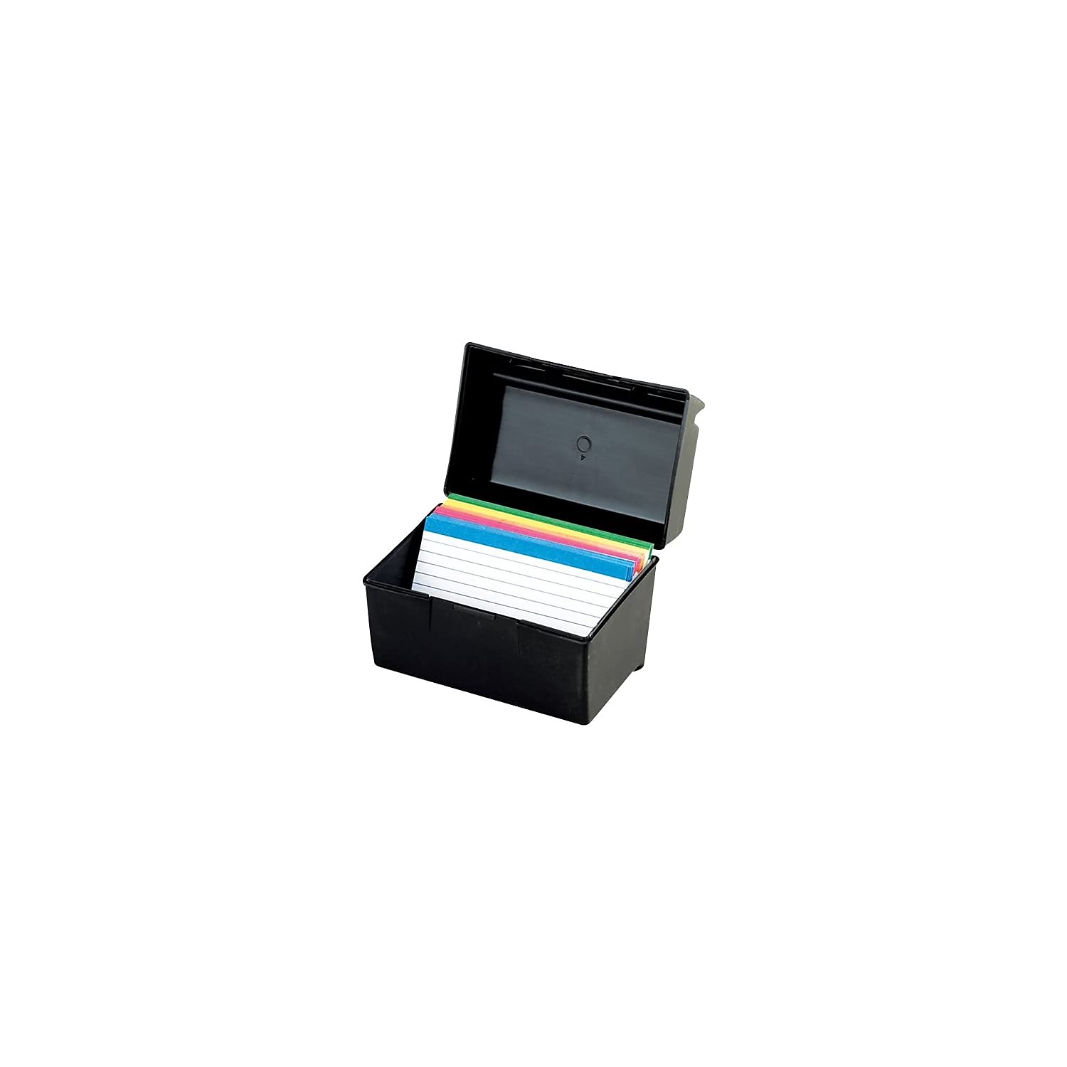Esselte Oxford Index Card Storage Box 4"x6" Plastic Black (01461)