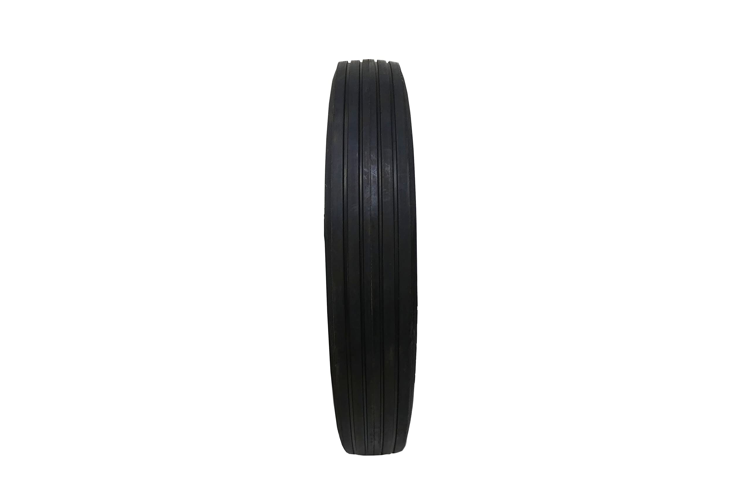 Shepherd Hardware 9596 10-Inch Semi-Pneumatic Rubber Tire, Steel Hub with Ball Bearings, Ribbed Tread, 1/2-Inch Centered Axle Diameter