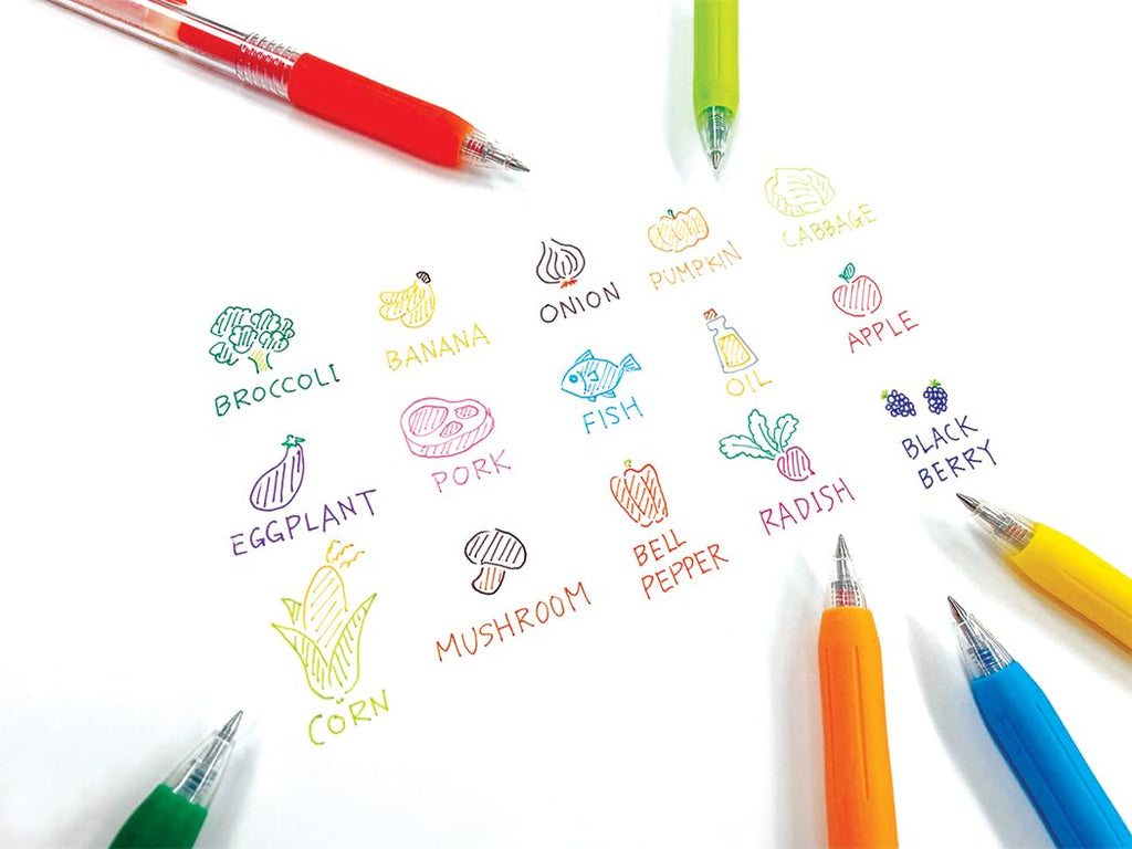 Zebra Pen SARASA Clip Retractable Gel Pen, 0.5mm Fine Point, Rainbow Assorted Vibrant Ink Colour, Water-Based, Ideal for Office and School, Journal, Note Taking and Planner Use, 20-Pack (47220)