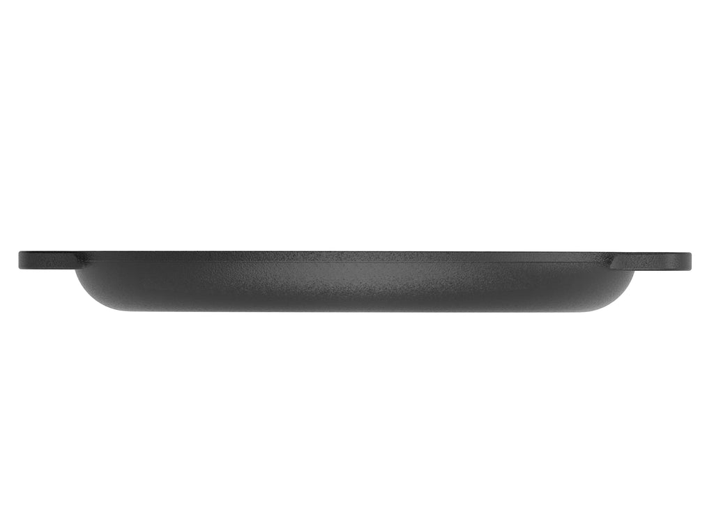Chef Pomodoro Cast Iron Pizza Pan, Inch Pre-Seasoned Skillet, with Handles, Baking Pan, Round Griddle for Dosa Tawa Roti, Comal for Tortillas, Baking Stove, Oven, Grill BBQ and Campfire (12-inch)