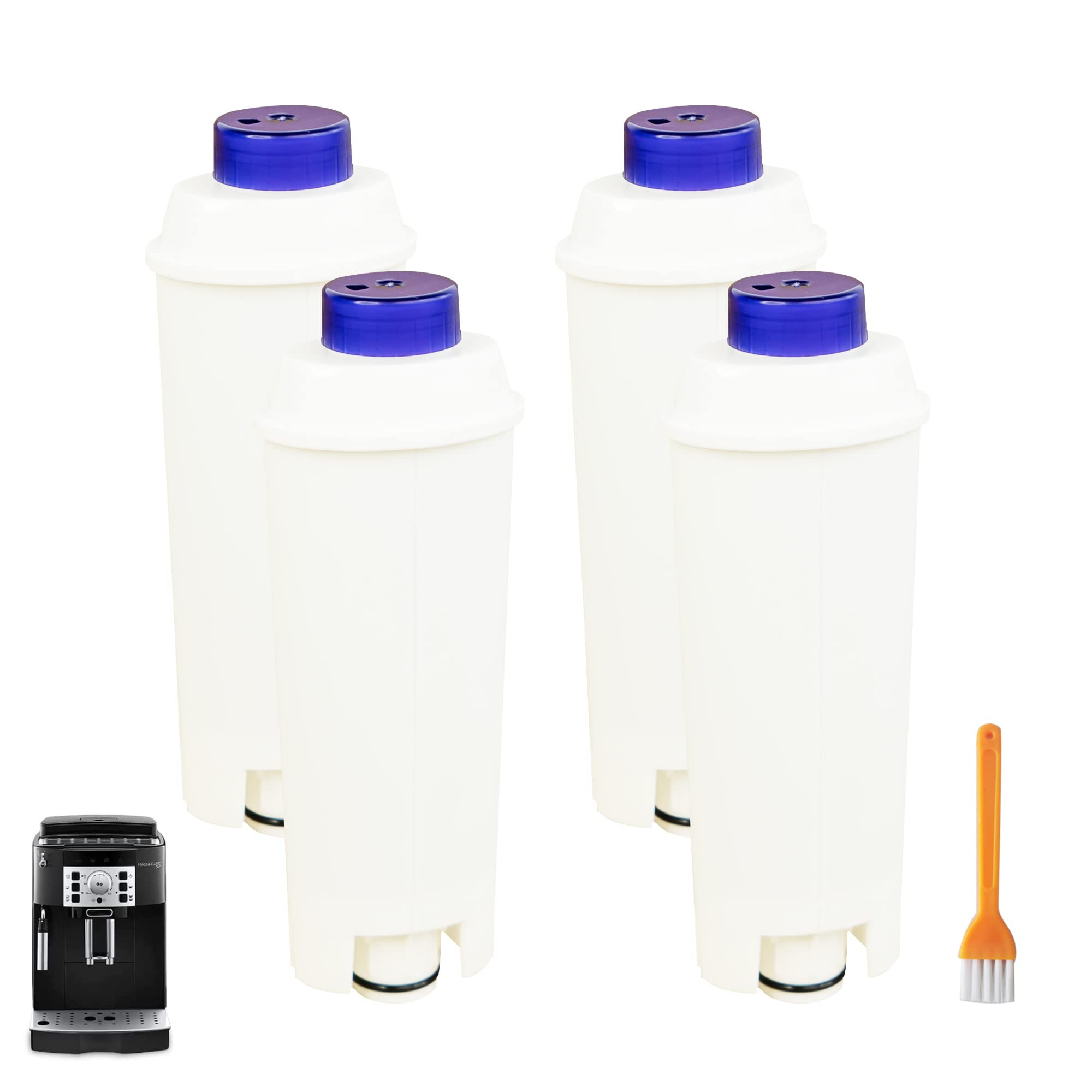 IZSOHHOME Coffee Machine Filters,Replacement for DeLonghi Filter DLSC002, Water Filter Cartridges Activated Carbon Softener,De'Longhi ECAM, Esam, ETAM, BCO, EC.(4 Packs)