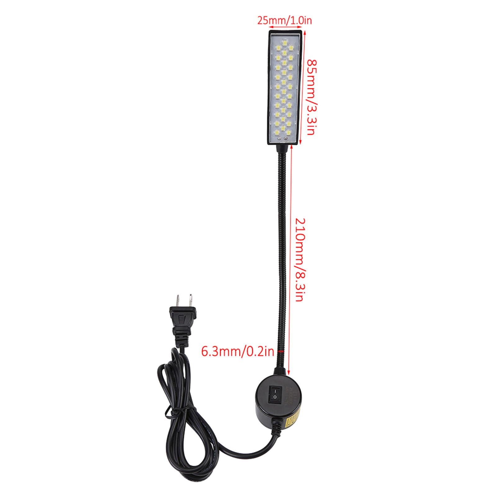 LED Light Magnetic Flexible Arm Multifunctional Worklight Daylight LEDs Craft Lights(US Plug 110V)