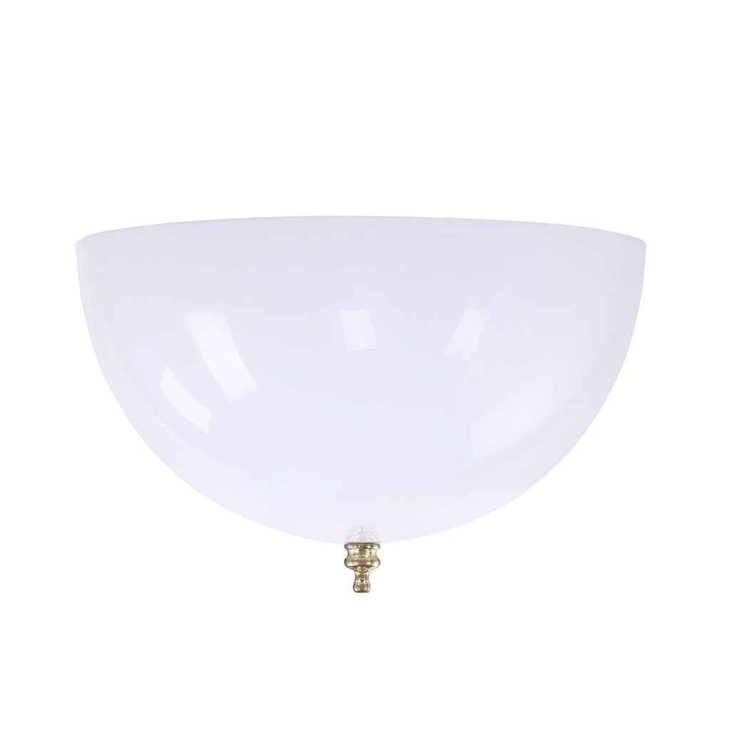 Aspen Creative 28008-15-2, Clip-on Dome Shade for A-Type Bulb Indoor Location Light Fixtures/White Finish, 7 5/8" Diameter x 4" Height, 2 Pack