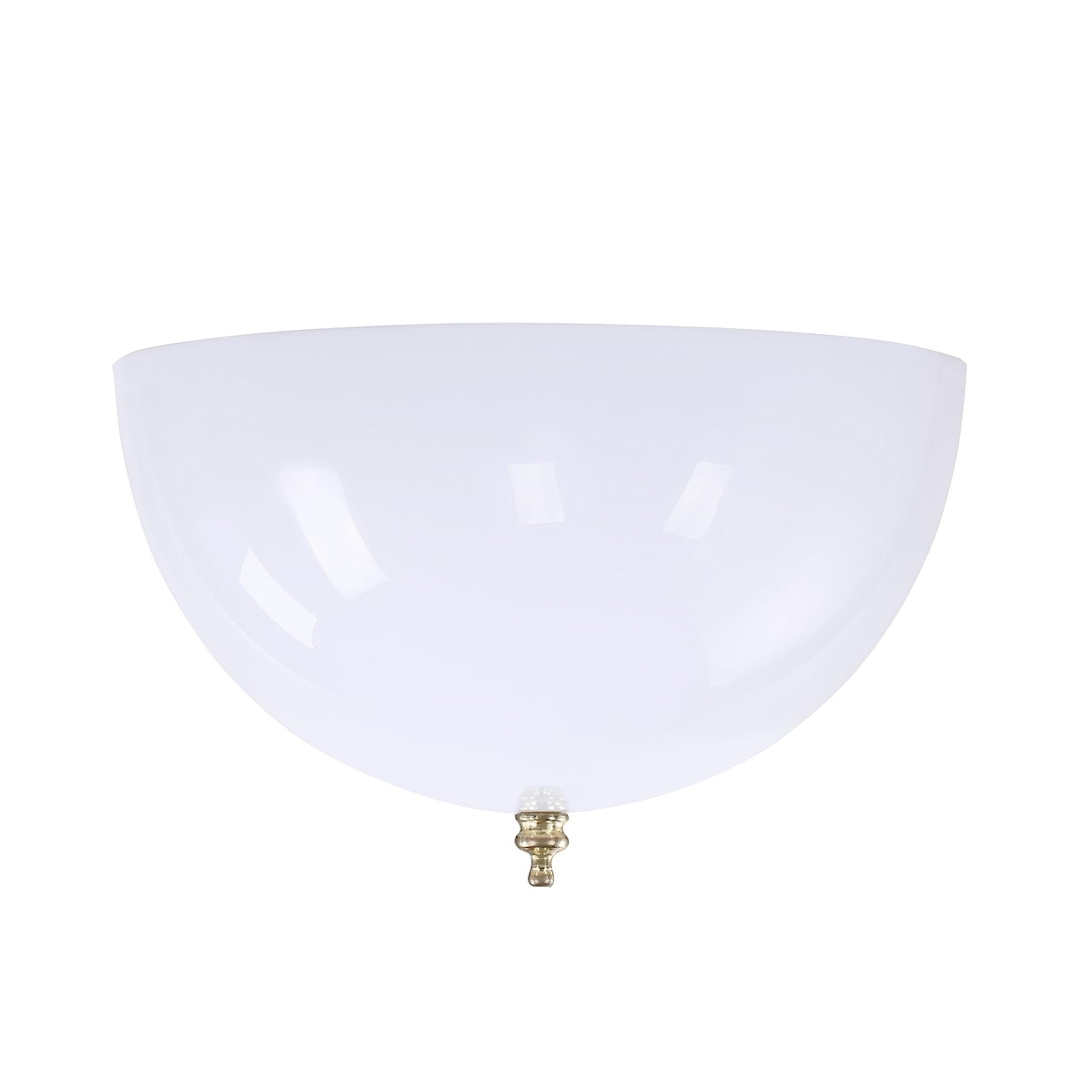 Aspen Creative 28008-15-2, Clip-on Dome Shade for A-Type Bulb Indoor Location Light Fixtures/White Finish, 7 5/8" Diameter x 4" Height, 2 Pack