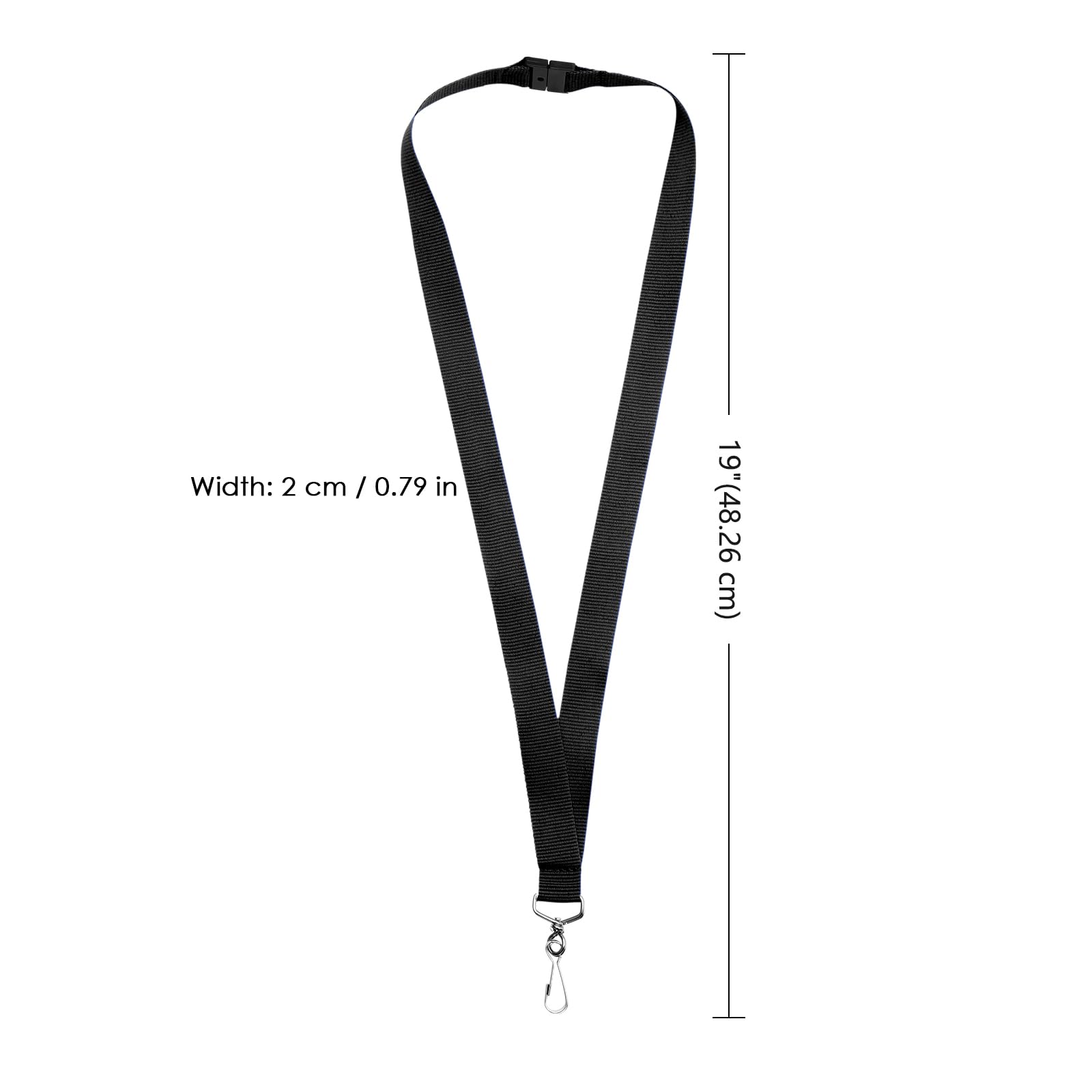 24-Pack Rainbow Breakaway Lanyards, Durable Polyester Neck Straps for ID Cards, Keys, Office, School & Events