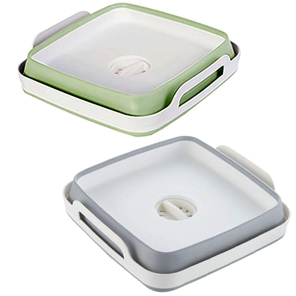 Collapsible Dish Pans 2 Pack Portable Washing Basin Dish Pan with Handle Foldable Strainer Wash and Drain Dish Tub Drainer Over Sink Foldable Dishpan for RV Trailers Camping Dish Washing Tub