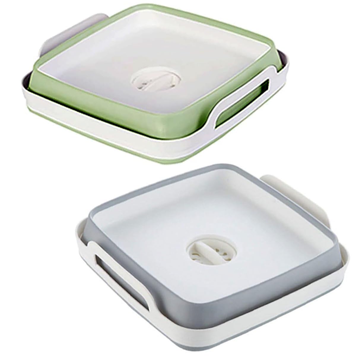 Collapsible Dish Pans 2 Pack Portable Washing Basin Dish Pan with Handle Foldable Strainer Wash and Drain Dish Tub Drainer Over Sink Foldable Dishpan for RV Trailers Camping Dish Washing Tub
