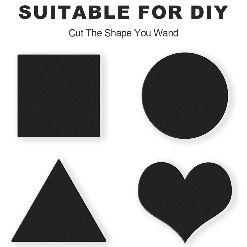 Storystore Foam Sheets Self Adhesive Closed Cell Neoprene Rubber Sheets Insulation Anti Vibration Foam Rubber Pads with Adhesive, Black (12" x 8" x 3/4", 4 Pack)