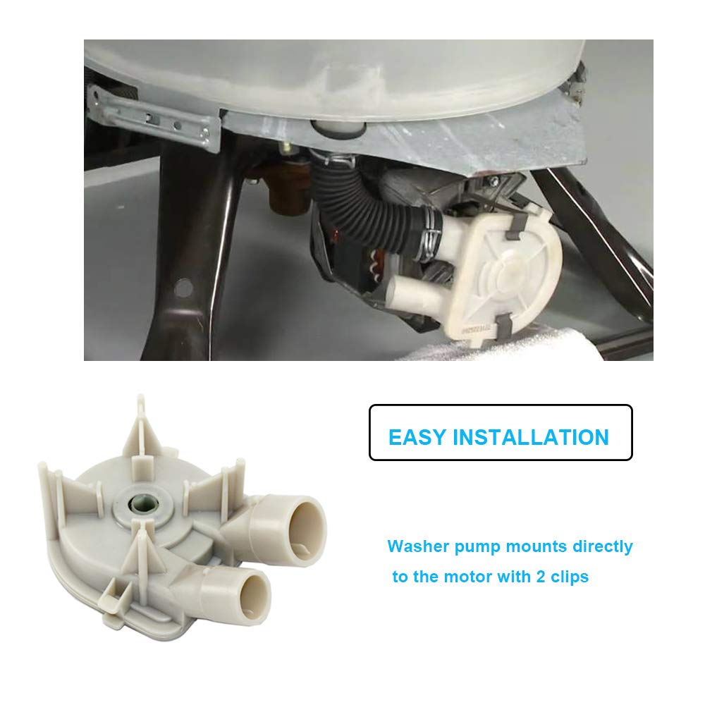 3352293 Washer Drain Pump for Whirlpool Kenmore Inglis 3363394，WP3363394，3352292，PS1485610 Washer/Washing Machine Direct Drive Drain Pump Parts