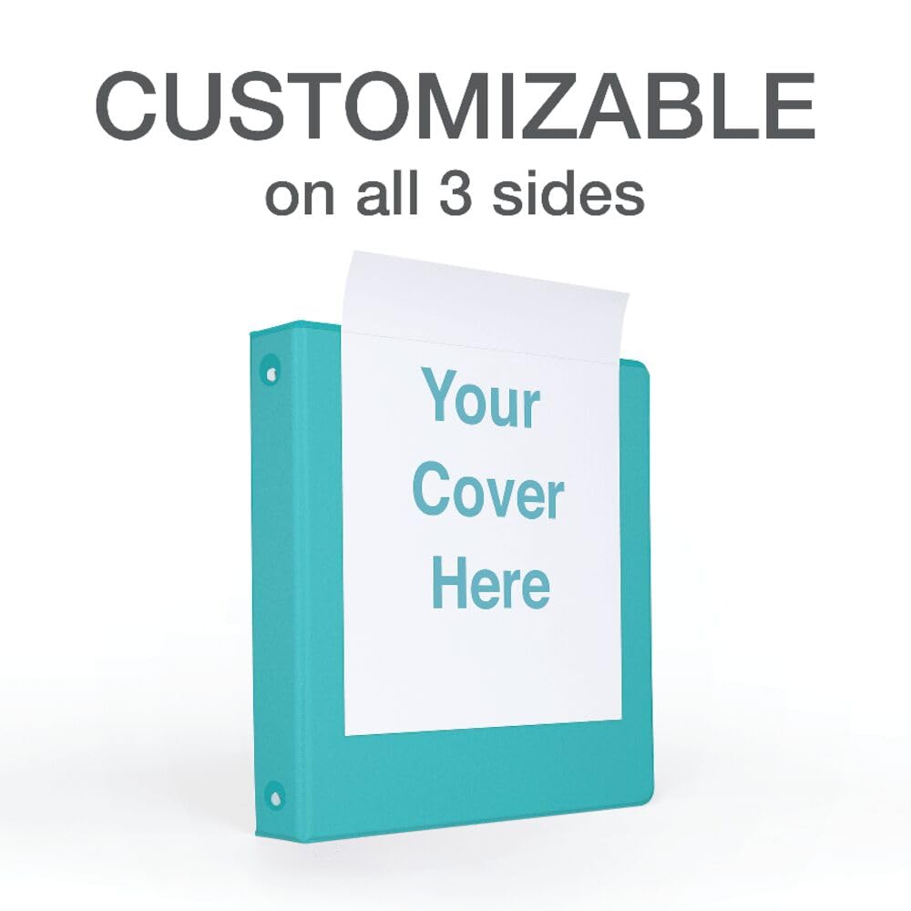 Cardinal Binders, 3-Ring, 1.5 Inch, 350-Sheet Capacity, Assorted Colors 4-Pack (Pink, Teal, Purple, Lime), Customizable Covers, Non-Stick with Pockets, for School, Office or Projects