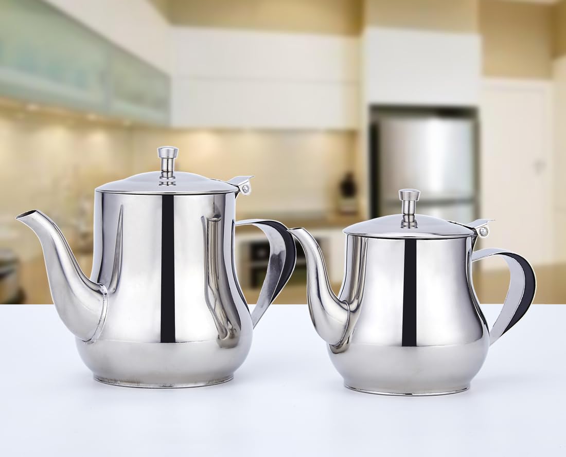 SANQIAHOME 360ml Stainless Steel Small-Capacity mini teapot Coffee Servers