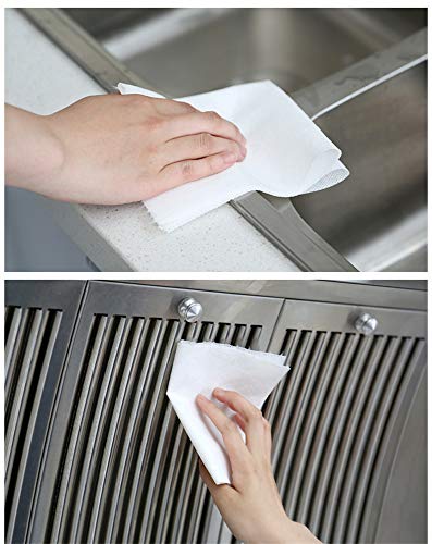 JEBBLAS J Cloth Reusable Cleaning Towels Dish Towels and Dish Cloths Reusable Towels,Handy Cleaning Wipes, Great Dish Towel, Disposable, Absorbent, Dry Quickly 80 Sheets/Pack, 3 Color