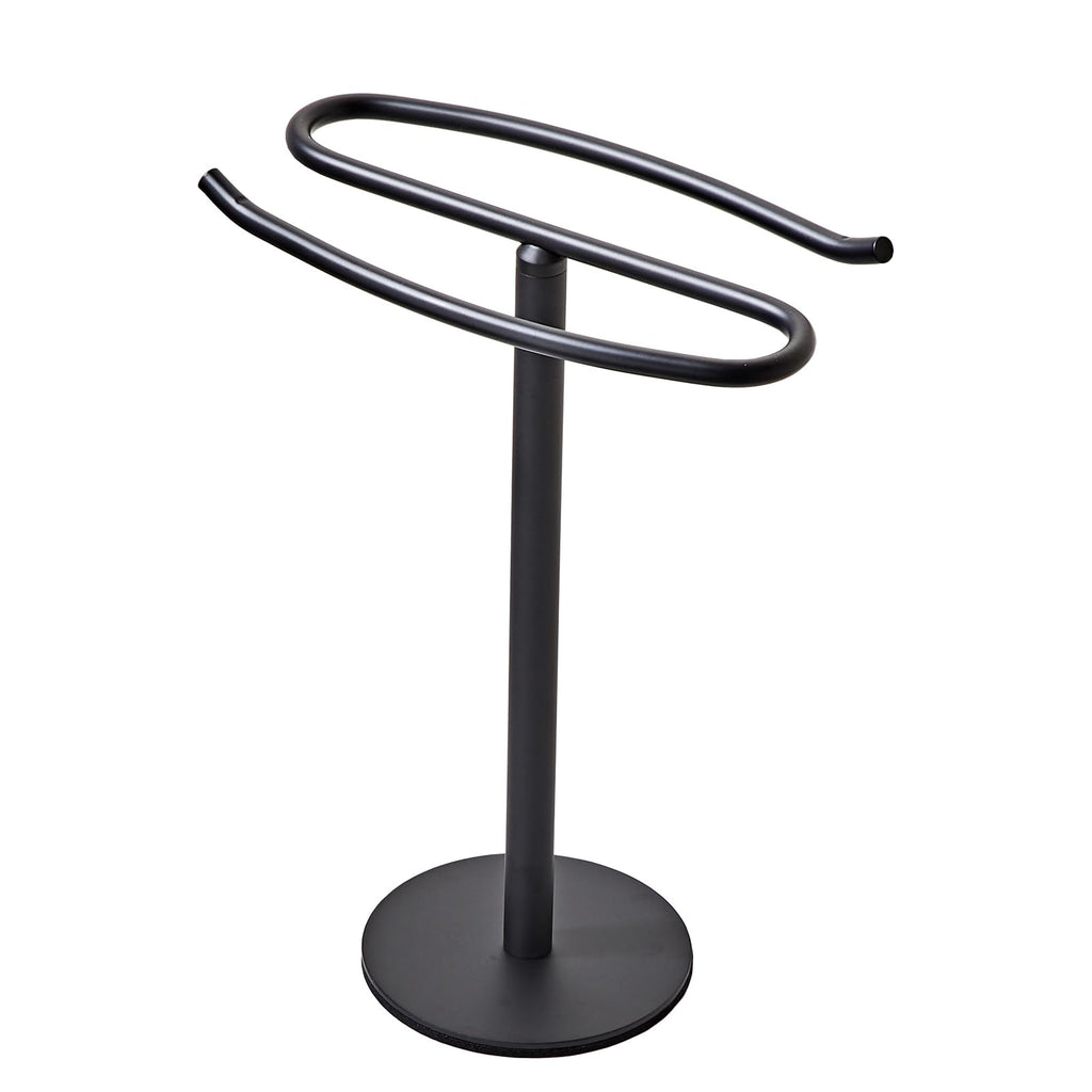 Matte Black Hand Towel Holder Stand,13 Inch Free-Standing Towel Rack, SUS304 Stainless Steel Towel Bar Rack Stand, Tower Bar for Bathroom Kitchen Vanity Countertop…